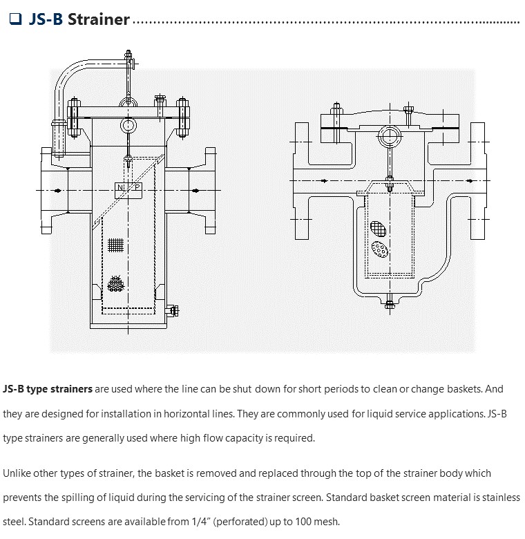 JS-B strainer